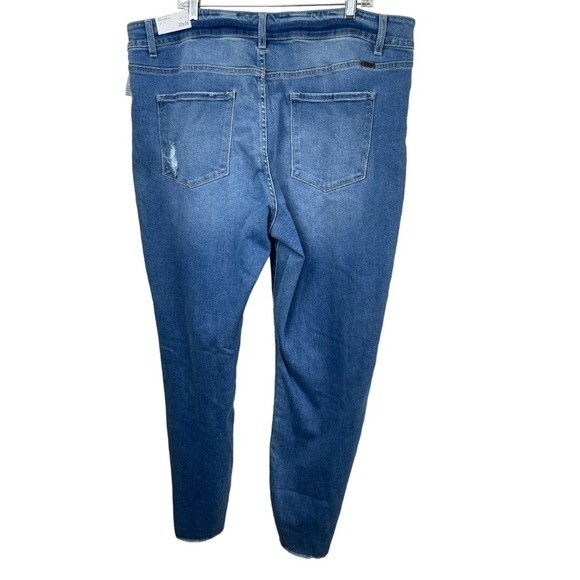 Kancan High Rise Skinny raw freyes Hem distressed Jean Size 22 NWT - Picture 2 of 6